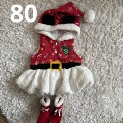 サンタ　クリスマス　ミニー　雪印　ミッキー柄　　80 ブーツ 赤　サンタブーツ
