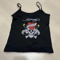 Ed Hardy タンクトップ ブラック スカル y2k キャミ
