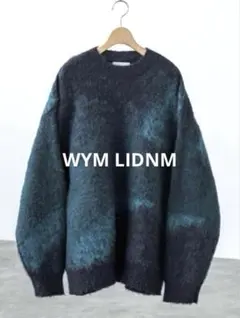 美品 WYM MOHAIR BLEND JACQUARD SHAGGY KNIT