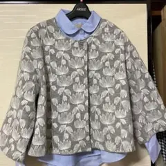 フィンレイソン×リブ イン コンフォート 総刺しゅうのポンチョコート　Ｍサイズ