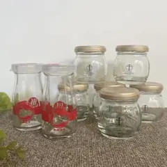 銀座千疋屋／熱海プリン  空き瓶8個セット