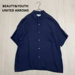 ◆ BEAUTY&YOUTH メンズ 半袖 シャツ ワークシャツ レーヨン100