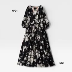 ヌメロヴェントゥーノ N°21 ロングワンピース シルク 100% 花柄 38のサムネイル