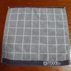 OUTDOOR products グレー チェック タオルハンカチのサムネイル