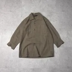 う*め様 80s vintage 開襟オープンカラーシャツチェック シティボーイ
