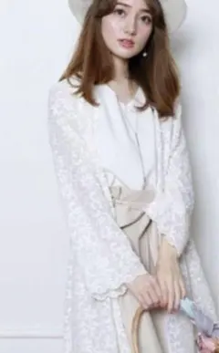 新品　Apuweiser-riche ペイズリー　総刺繍　ガウン　カーディガン