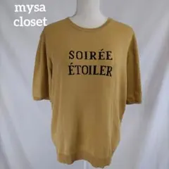 mysa closet 田中里奈 ロゴニットプルオーバー 半袖トップス