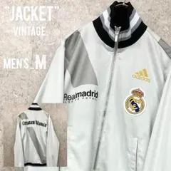 レア日本製《アディダス》レアルマドリード刺繍トラックジャケット ジャージ/M