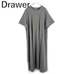 overE 自然にくびれるコットンTシャツフレアワンピース 102 ブラック
