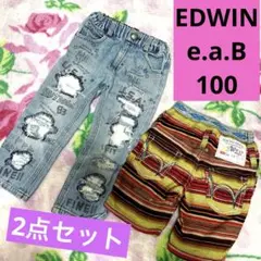 EDWIN エドウィン　ハーフパンツ　e.a.B デニムビンテージダメージパンツ