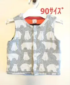 クマ柄 ベビーベスト グレー　Baby GAP ベイビーギャップ