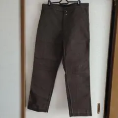 神戸troa購入☆フランス製 ピケパンツ 48 ヴィンテージ ブラウン系