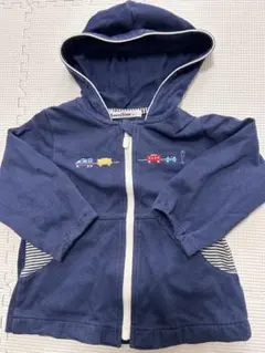 familiar フード付きトレーナー 80 ネイビー