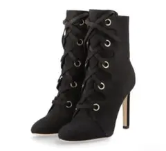 JIMMY CHOO レースアップ ブーティ ブラックのサムネイル