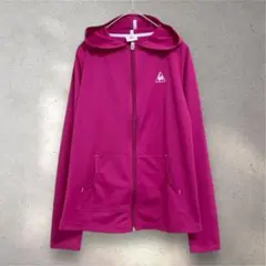 美品 ルコックスポルティフ フルジップ パーカー 【M】 ドライ素材 マゼンダ