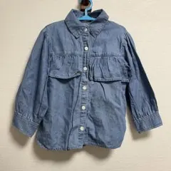 ブランシェス　デニム風シャツ　サイズ100