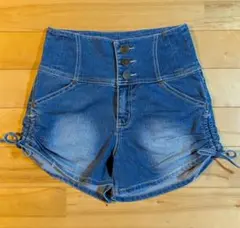 デニム ボタン付き ショートパンツ☆Mサイズ