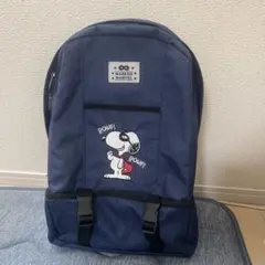 【作りがしっかり】2層式リュック スヌーピー 青 ブルー