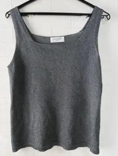 新品未使用 OPAQUE.CLIP ノースリーブニット ラメ入り グレー