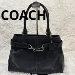COACH コーチ　ハンプトン トートバッグ レザー 黒　ハンドバッグ