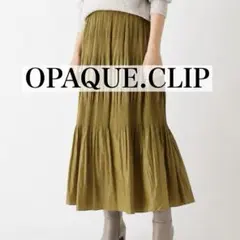 OPAQUE.CLIP レザーライク　マジョリカプリーツフレア スカートのサムネイル