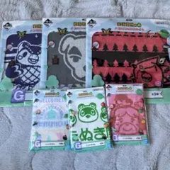 どうぶつの森 一番くじ G賞 ハンドタオル 6枚セット
