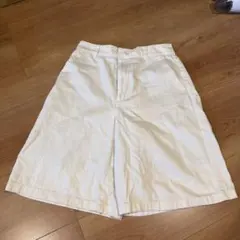GU コットンバミューダパンツ　ハーフパンツ　ホワイト　Mサイズ