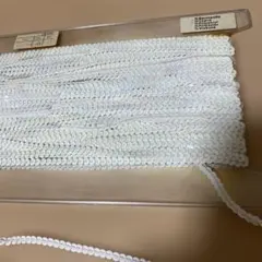 フランス製ホワイト スパンコール ブレード 手芸用