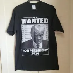 トランプ大統領Wanted for President 2024 Tシャツ M