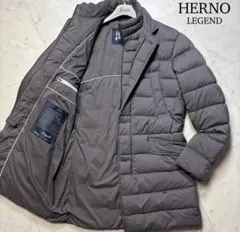 ほぼ未使用 Herno 薄手 ナイロンジャケット M ダブルジップ カーキ系 