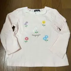 ムージョンジョン トップス 長袖カットソー 花 レース 110