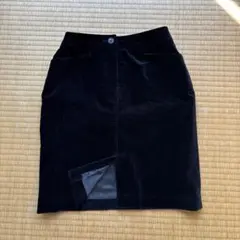 KUMIKYOKU 黒 コーデュロイ タイトスカート サイズ1