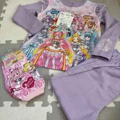 プリキュアオールスターズ 光るパジャマDX 120 長袖　パンツ2枚