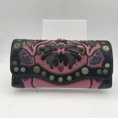 希少　アナスイ　長財布　財布　ウォレット　バイキング　がま口　パープル