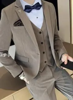 タキシード 新郎 前撮り 結婚式 ブラウン ウェディング