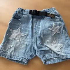 星柄デニムショーツ（ライトブルー）