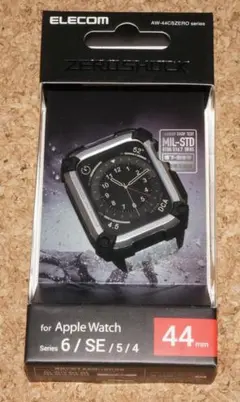 新品★エレコム Apple Watch 4/5/6/SE[44]ゼロショック 銀