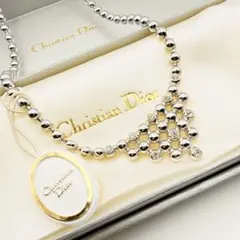 2904−3 タグ・保存箱付き極美品✨　Dior　ネックレス　CD ロゴ