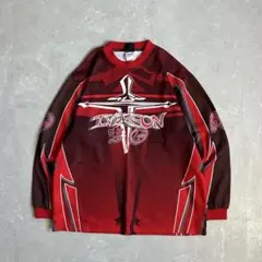 Reebok アレン・アイバーソン コラボ BMX モトクロスシャツ ロンt 赤