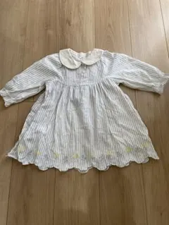 春夏//女の子刺繍フリルワンピース90 美品