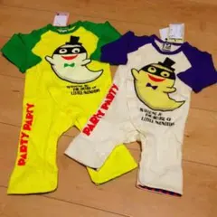 残り1点！！ハロウィン♡パーティパーティ♡60&70cm♡ロンパース♡2枚セット