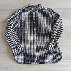 無印良品 ギンガムチェック 長袖シャツ L