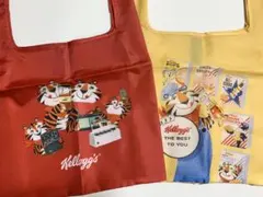 ケロッグエコバッグ　小サイズ2枚　赤、黄