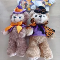 新品】ダッフィー シェリーメイ ハロウィン 2011 ぬいぐるみバッジ 2点