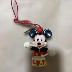 ミッキーマウス ドラム キーホルダー　かわいいこてき隊　レトロ　昭和