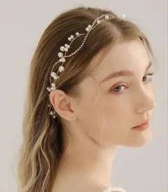 ブライダル ウエディング ヘアアクセサリー カチューシャ ゴールド