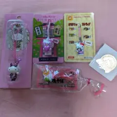 ハローキティ ストラップ セット パリミキ限定　合格(五角)祈願　縁(円)結び ハローキティ ストラップ セット パリミキ限定 合格(五角)祈願