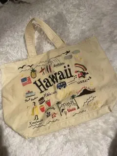 ハワイ刺繍トートバッグ 大きめ