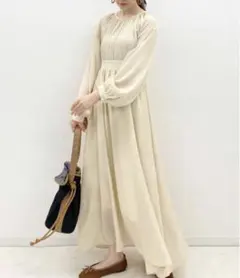 archives バックオープンボリュームパフワンピース　ヘザー