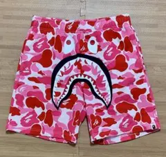 ★激レア★ APE シャーク スウェット ショーツ ハーフパンツ ピンク Mのサムネイル